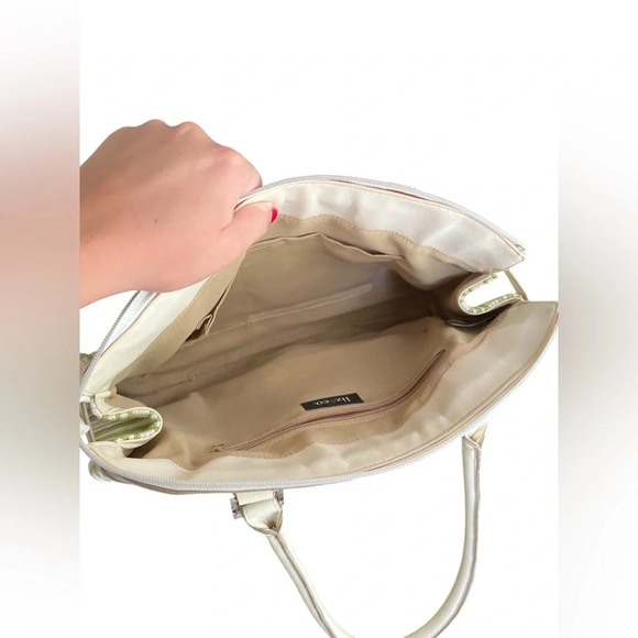 Green and white shoulder bag - Picture 4 of 4